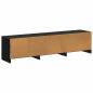 Preview: TV Schrank mit LEDs Schwarz Eichen-Optik 162 x 34 x 40 cm