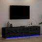 Preview: TV Schrank mit LEDs Schwarz Eichen-Optik 162 x 34 x 40 cm