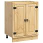 Preview: Schrank mit Regal Honig 60 x 46 x 81,5 cm Massives Kiefernholz