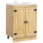 Preview: Schrank mit Regal Honig 60 x 46 x 81,5 cm Massives Kiefernholz