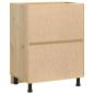 Preview: Schrank mit Regal Honig 60 x 46 x 81,5 cm Massives Kiefernholz