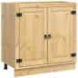Preview: Schrank mit Regal Honig 80 x 46 x 81.5 cm Massives Kiefernholz