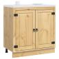 Preview: Schrank mit Regal Honig 80 x 46 x 81.5 cm Massives Kiefernholz