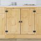 Preview: Schrank mit Regal Honig 80 x 46 x 81.5 cm Massives Kiefernholz