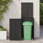 Preview: Mülltonnenbox Schwarz 65 x 80 x 115 cm Polyethylen