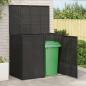 Preview: ARDEBO.de - Mülltonnenbox 2 pcs Schwarz 65 x 80 x 115 cm Polyethylen