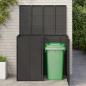Preview: Mülltonnenbox 2 pcs Schwarz 65 x 80 x 115 cm Polyethylen