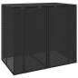 Preview: Mülltonnenbox 2 pcs Schwarz 65 x 80 x 115 cm Polyethylen