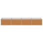 Preview: Hochbeet Hellbraun 320 x 80 x 45 cm Verzinkter Stahl