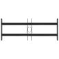 Preview: Fenstergitter Schwarz 76 x 30 cm Pulverbeschichteter Stahl