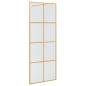 Preview: Walk-in Duschwand Gold 80 x 195 cm Gehärtetes Glas