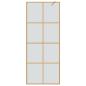 Preview: Walk-in Duschwand Gold 80 x 195 cm Gehärtetes Glas