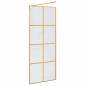 Preview: Walk-in Duschwand Gold 80 x 195 cm Gehärtetes Glas