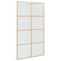Preview: Walk-in Duschwand Gold 115 x 195 cm Gehärtetes Glas