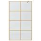 Preview: Walk-in Duschwand Gold 115 x 195 cm Gehärtetes Glas