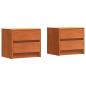 Preview: Nachttische 2 pcs Wachsbraun 40 x 30.5 x 35.5 cm Kiefernholz