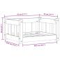 Preview: Hundebett Wachsbraun 55 x 45 x 28 cm Massives Kiefernholz