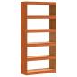 Preview: Bücherregal Wachsbraun 80 x 30 x 167,5 cm Massives Kiefernholz