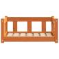Preview: Hundebett Wachsbraun 65,5 x 50,5 x 28 cm Massives Kiefernholz