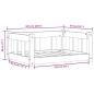 Preview: Hundebett Wachsbraun 65,5 x 50,5 x 28 cm Massives Kiefernholz