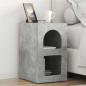 Preview: ARDEBO.de - Nachttisch 2 pcs Beton Grau 29,5 x 35 x 50 cm Holzwerkstoff
