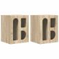 Preview: Nachttisch 2 pcs Sonoma-Eiche 40 x 35 x 50 cm Holzwerkstoff