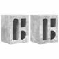 Preview: Nachttisch 2 pcs Beton Grau 40 x 35 x 50 cm Holzwerkstoff