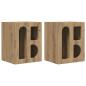 Preview: Nachttisch 2 pcs Artisan-Eiche 40 x 35 x 50 cm Holzwerkstoff