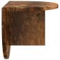 Preview: Wandregal Geräucherte Eiche 38 x 19 x 19 cm Holzwerkstoff
