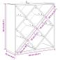 Preview: Weinregal 2 pcs Natur 62 x 25 x 62 cm Massives Kiefernholz