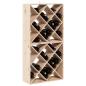 Preview: Weinregal 2 pcs Natur 62 x 25 x 62 cm Massives Kiefernholz