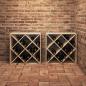 Preview: Weinregal 2 pcs Natur 62 x 25 x 62 cm Massives Kiefernholz