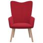 Preview: Relaxsessel mit Hocker Weinrot Samt