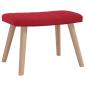 Preview: Relaxsessel mit Hocker Weinrot Samt