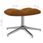 Preview: Relaxsessel mit Hocker Braun Samt