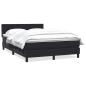 Preview: ARDEBO.de - Boxspringbett mit Matratze Schwarz 160x210 cm Samt