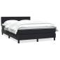 Preview: ARDEBO.de - Boxspringbett mit Matratze Schwarz 160x220 cm Samt