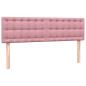 Preview: Boxspringbett mit Matratze Rosa 160x210 cm Samt