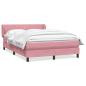 Preview: Boxspringbett mit Matratze Rosa 140x220 cm Samt