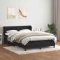 Preview: ARDEBO.de - Boxspringbett mit Matratze Schwarz 160x220 cm Samt