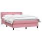 Preview: Boxspringbett mit Matratze Rosa 160x210 cm Samt