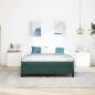 Preview: Boxspringbett mit Matratze Dunkelgrün 140 x 210 cm Stoff