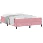 Preview: ARDEBO.de - Boxspringbett mit Matratze Rosa 160 x 210 cm Stoff