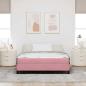 Preview: Boxspringbett mit Matratze Rosa 140 x 220 cm Stoff