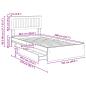 Preview: Aufbewahrungsbett mit Kopfteil Weiß 100 x 200 cm Holzwerkstoff