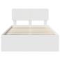 Preview: Bettrahmen mit Kopfteil Weiß 120 x 200 cm Massives Kiefernholz