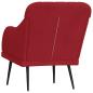 Preview: Sessel Weinrot 63x76x80 cm Samt
