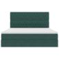 Preview: Bett mit LED-Lichtleisten Dunkelgrün 180 x 200 cm Samt