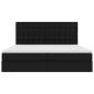 Preview: Aufbewahrungsbett mit Matratze Schwarz 200 x 200 cm Kunstleder