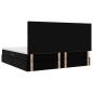 Preview: Bett mit Stauraum und LED Schwarz 200 x 200 cm Kunstleder